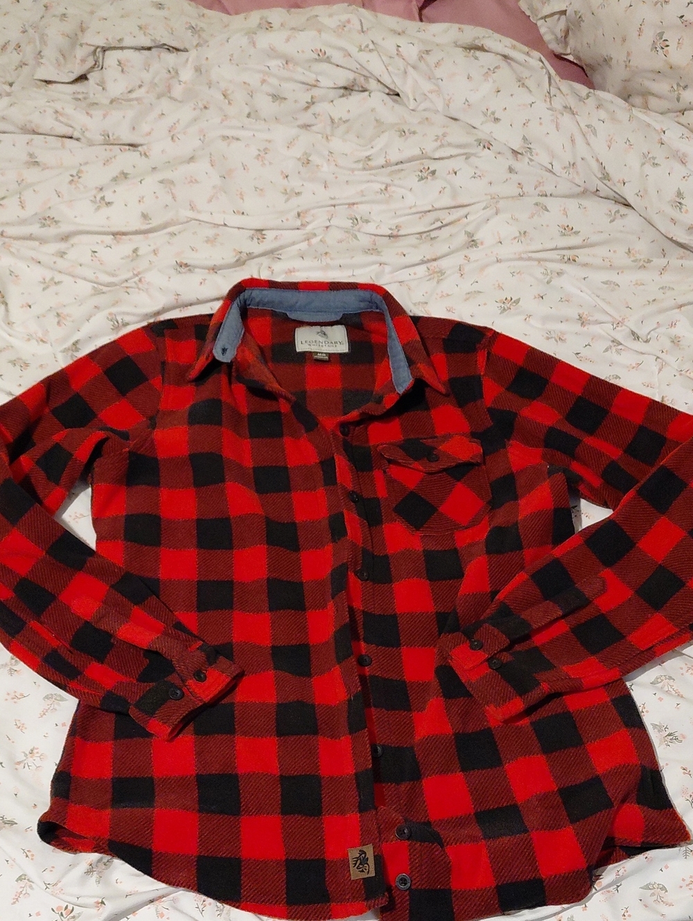 Legendary Whitetails Red and Black Buffalo Plaid Button-Down Shirt